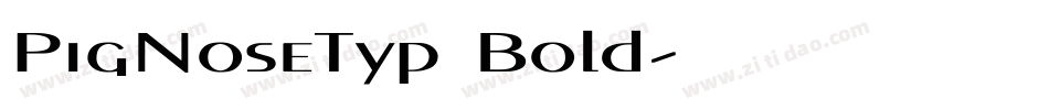 PigNoseTyp Bold字体转换